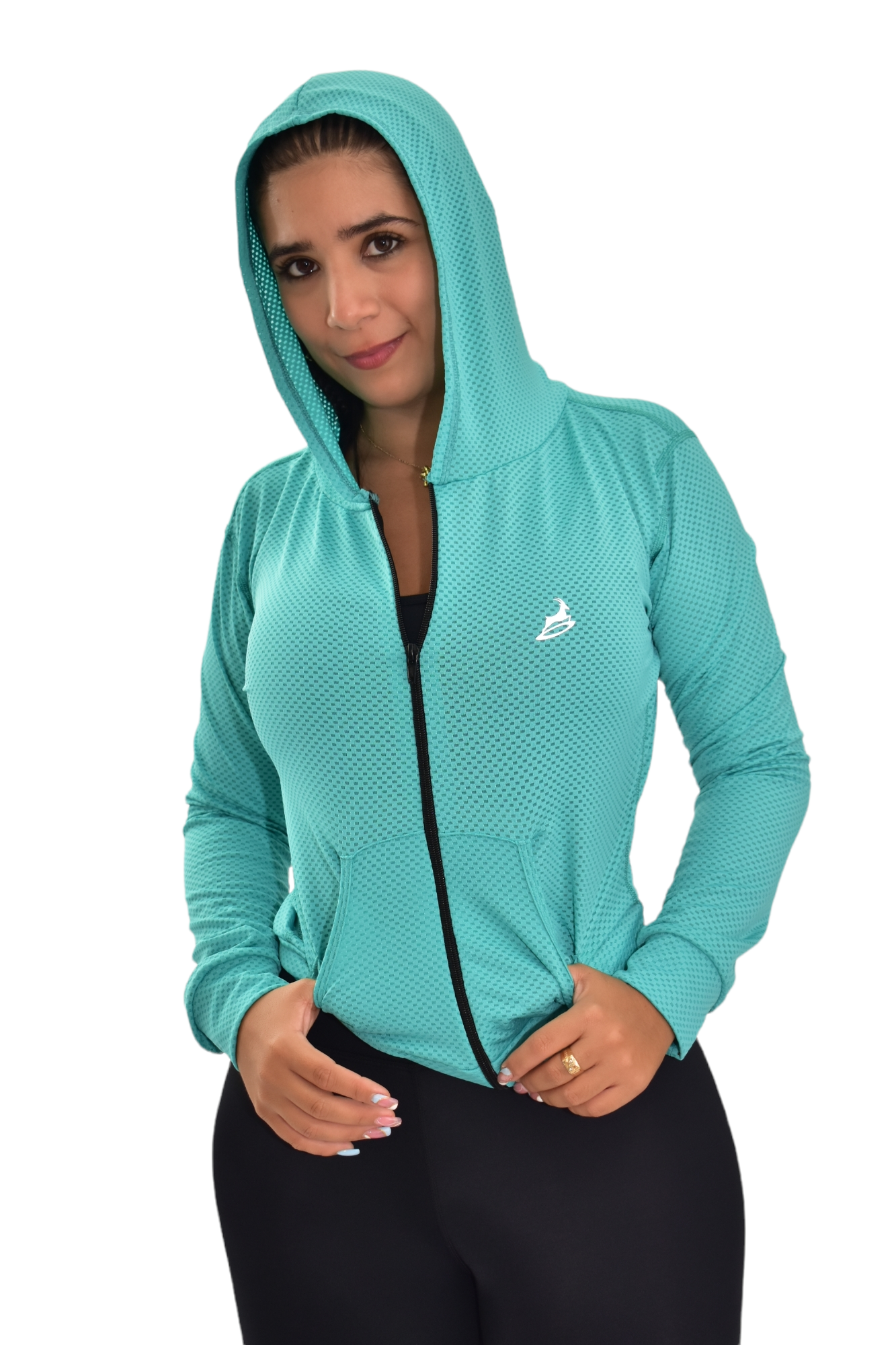 CHAQUETA DEPORTIVA DAMA VERDE MENTA OVERSILVER®