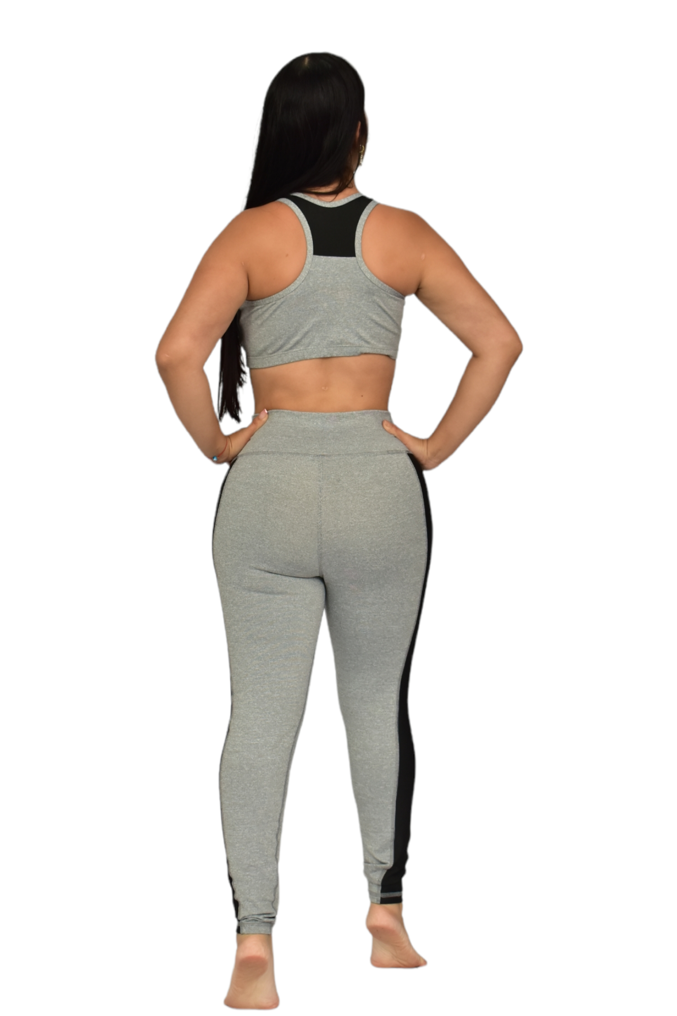 LEGGINS COMBINADO SET 2 PIEZAS SUPLEX GRIS JASPE oversilvercolombia