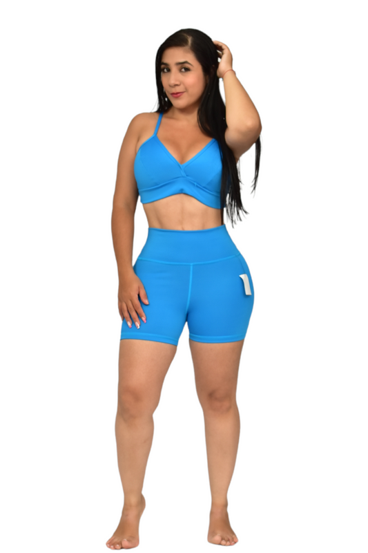 SHORT SET 2 PIEZAS SUPLEX AZUL AGUA oversilvercolombia