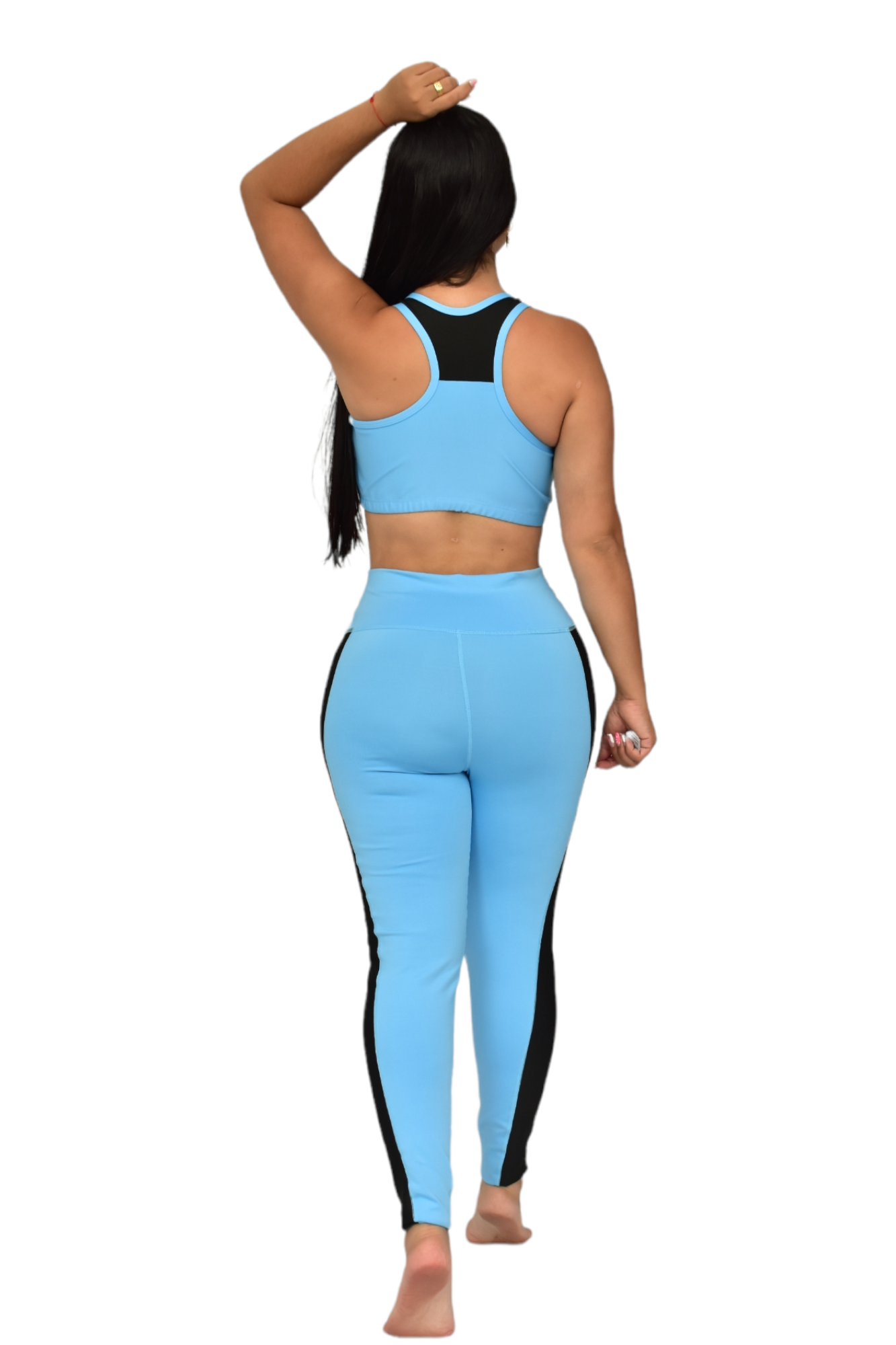 LEGGINS COMBINADO SET 2 PIEZAS SUPLEX AZUL CIELO oversilvercolombia