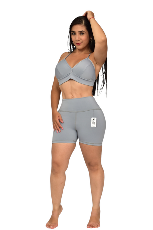 SHORT SET 2 PIEZAS SUPLEX GRIS CLARO oversilvercolombia