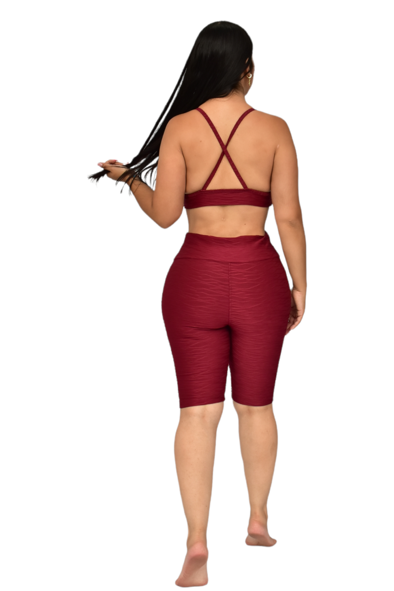 BIKER SET 2 PIEZAS TEXTURIZADO VINOTINTO oversilvercolombia