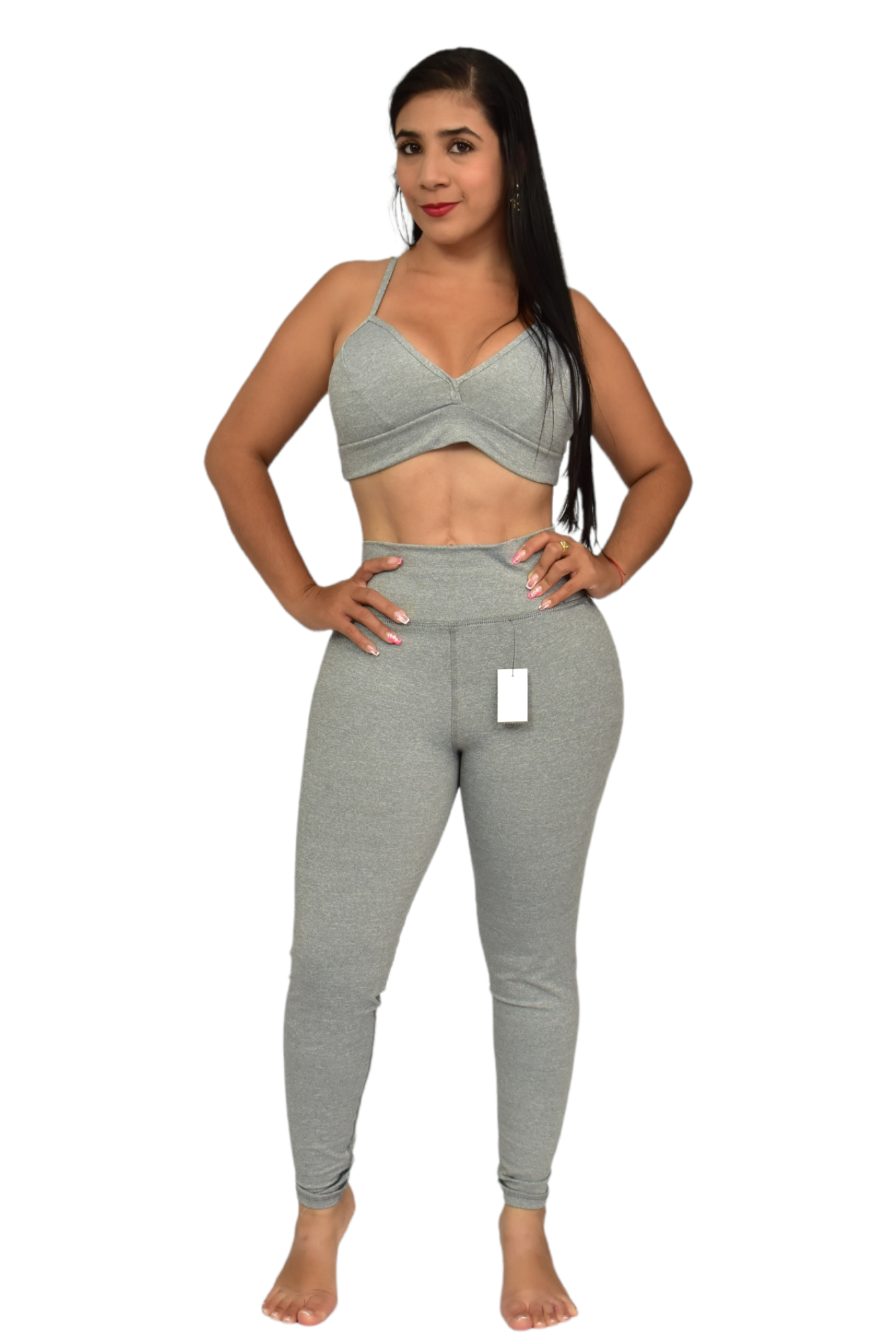LEGGINS SET 2 PIEZAS SUPLEX GRIS JASPE oversilvercolombia