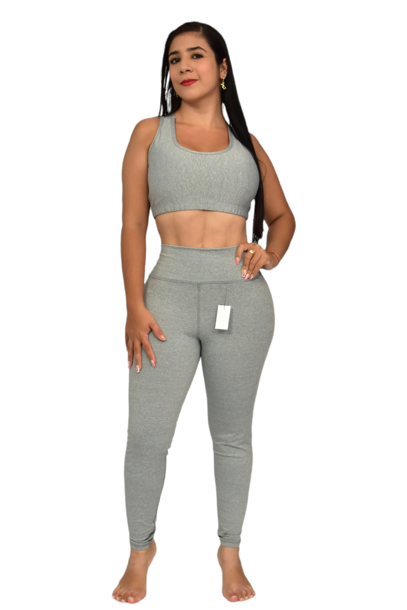 LEGGINS SET 2 PIEZAS SUPLEX GRIS JASPE oversilvercolombia