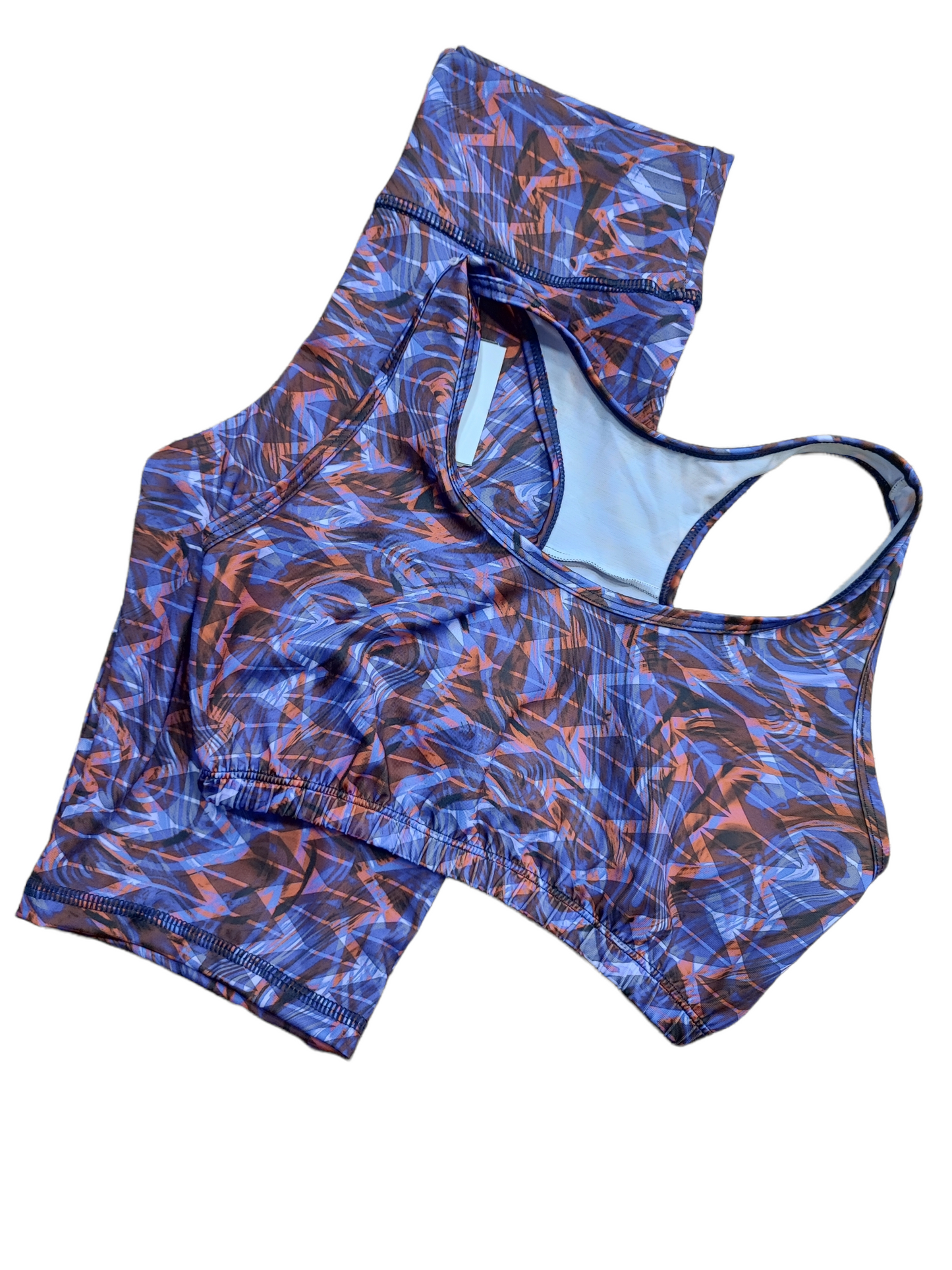 BIKER SET 2 PIEZAS SPORTGYM MORADO RAYAS NARANJA oversilvercolombia