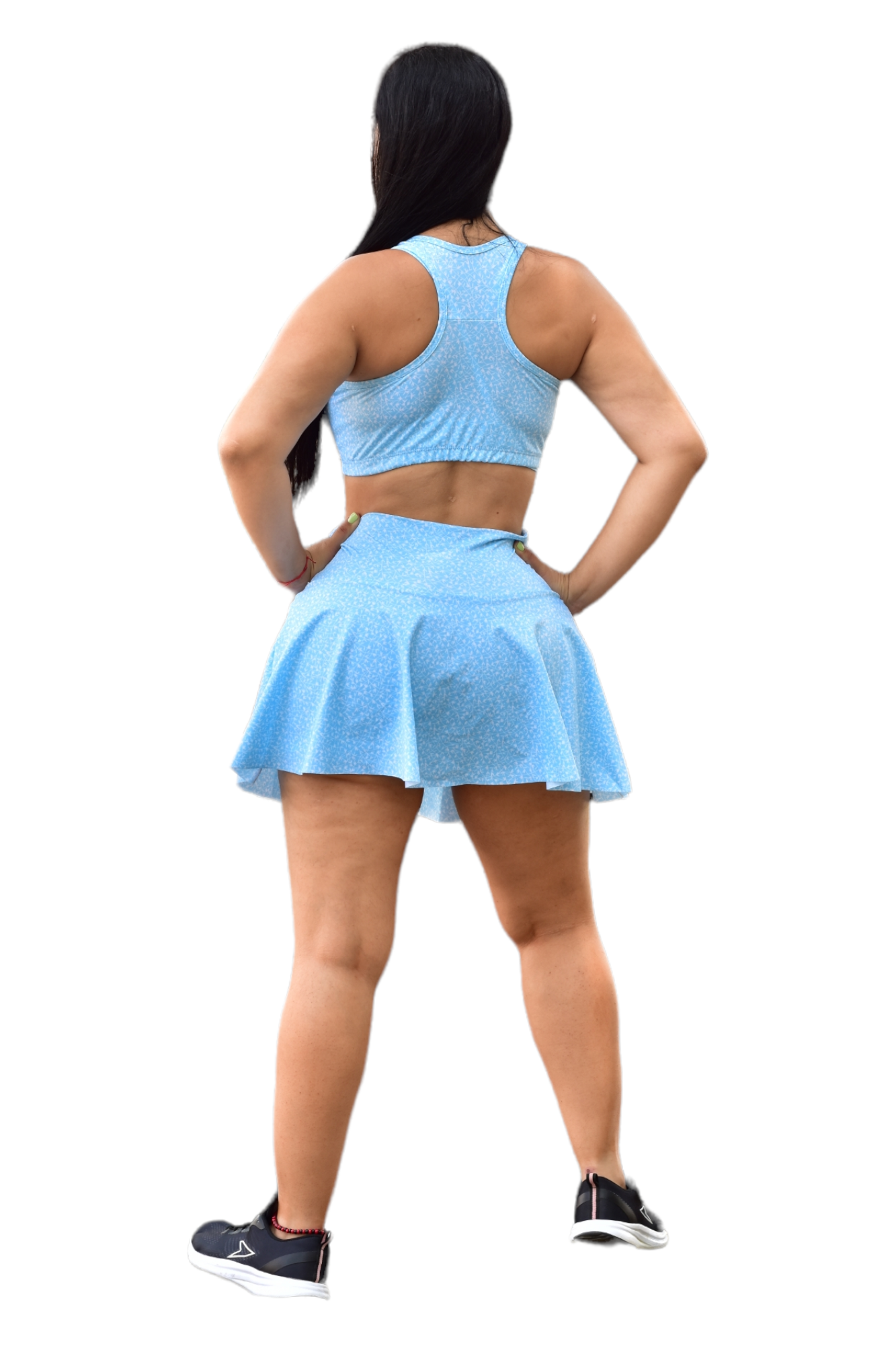 FALDA SHORT SET 2 PIEZAS SPORTGY AZUL ENRREDADERA