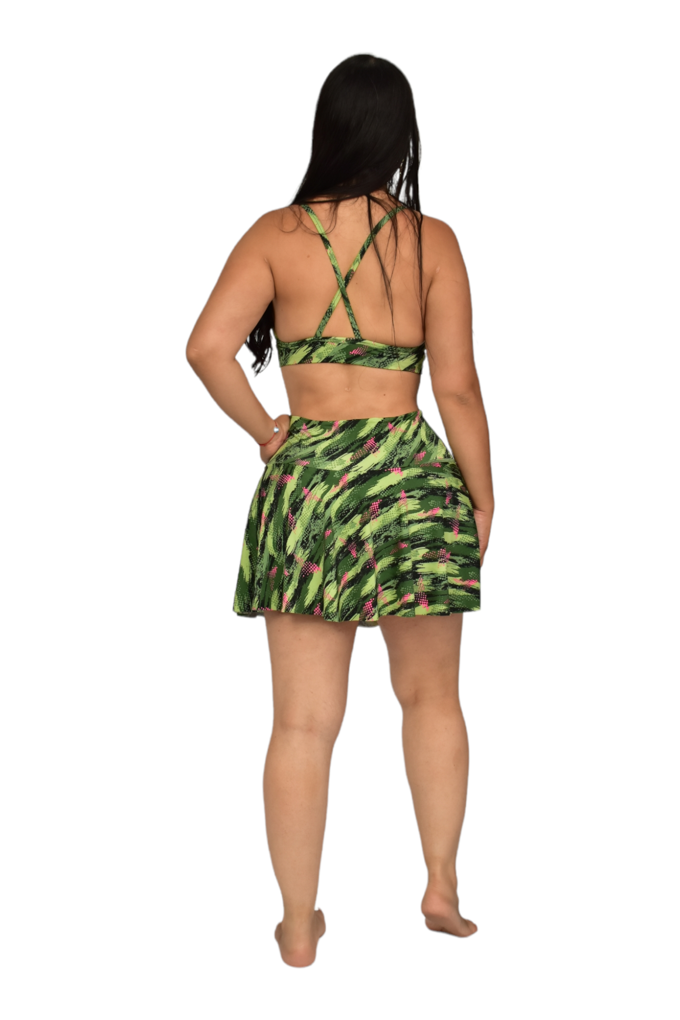 FALDA SHORT SET 2 PIEZAS SPORTGYM PUNTOS ROSADOS oversilvercolombia