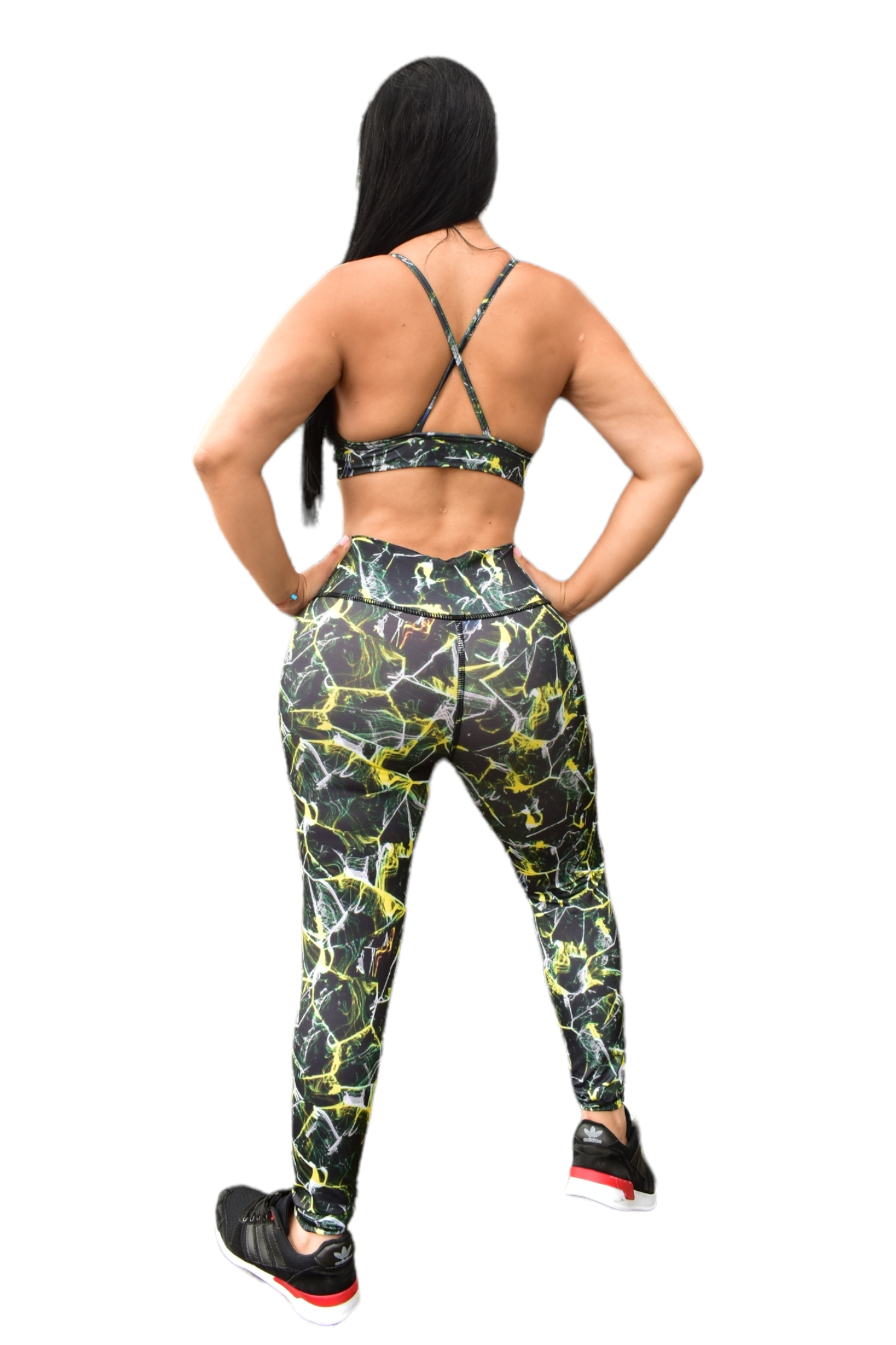 LEGGINS SET 2 PIEZAS SPORTGYM VERDE ELECTRICO