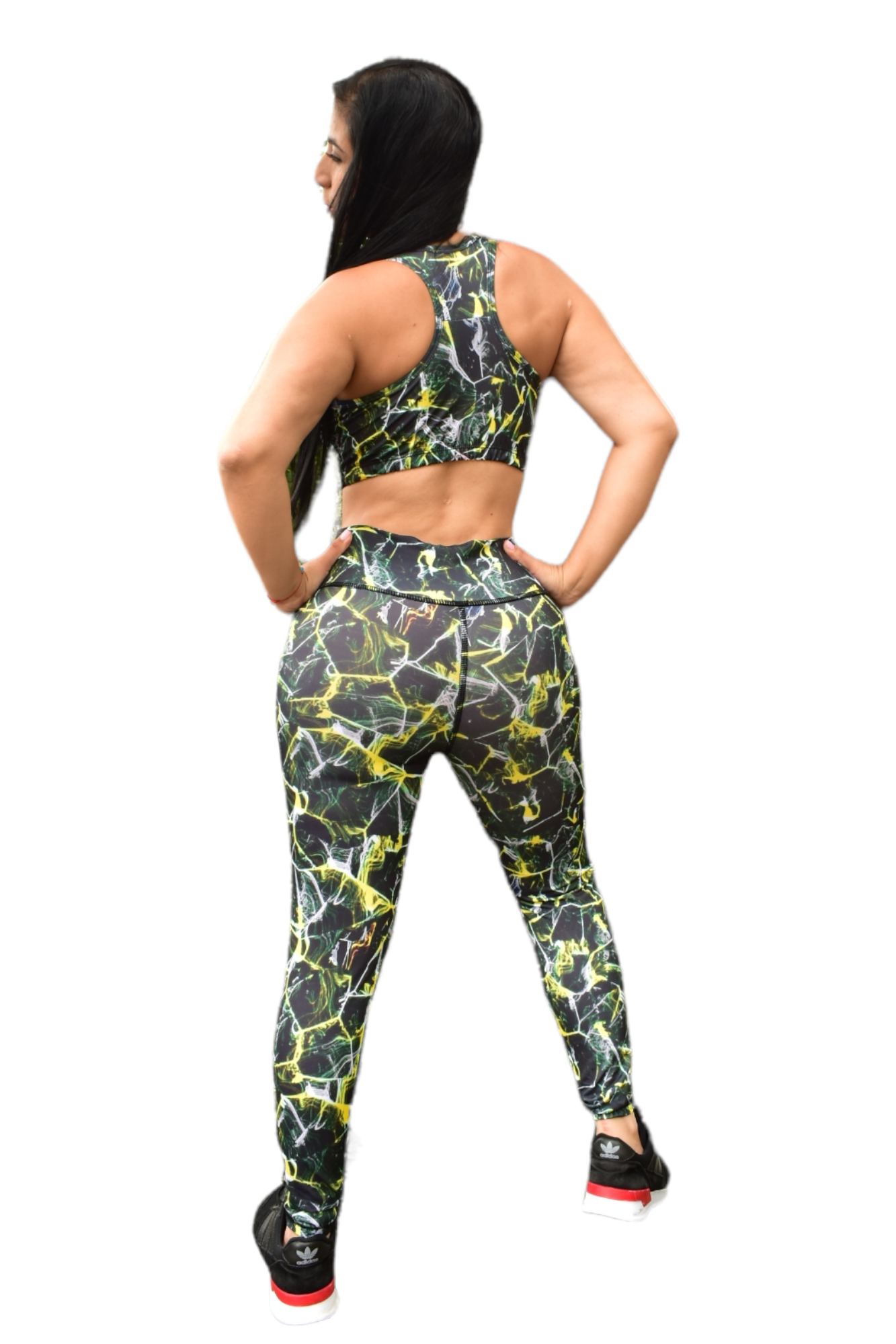 LEGGINS SET 2 PIEZAS SPORTGYM VERDE ELECTRICO
