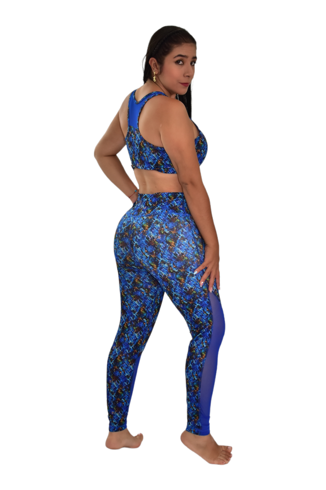 LEGGINS COMBINADA SET 2 PIEZAS SPORTGYM VERDE CUADRO oversilvercolombia