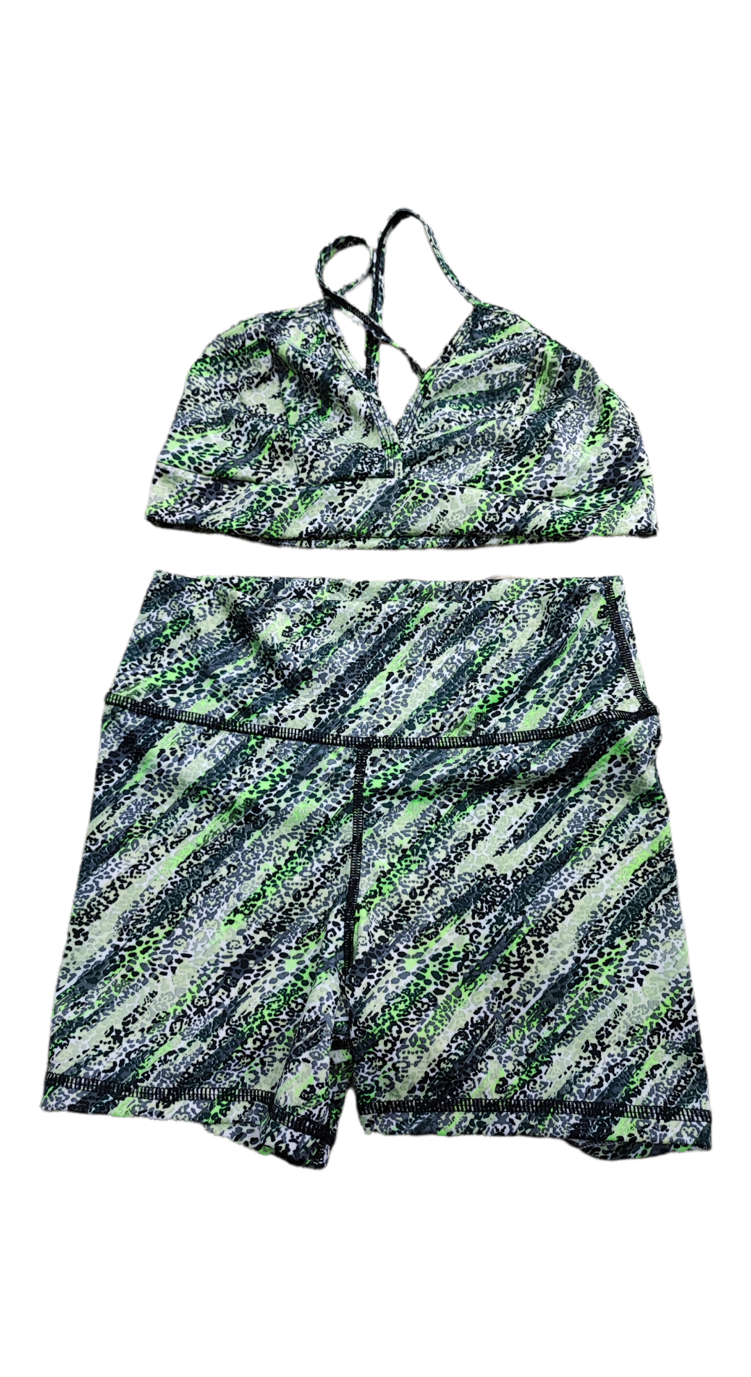 SHORT SET 2 PIEZAS SPORTGYM VERDE PUNTO DIAGONAL oversilvercolombia