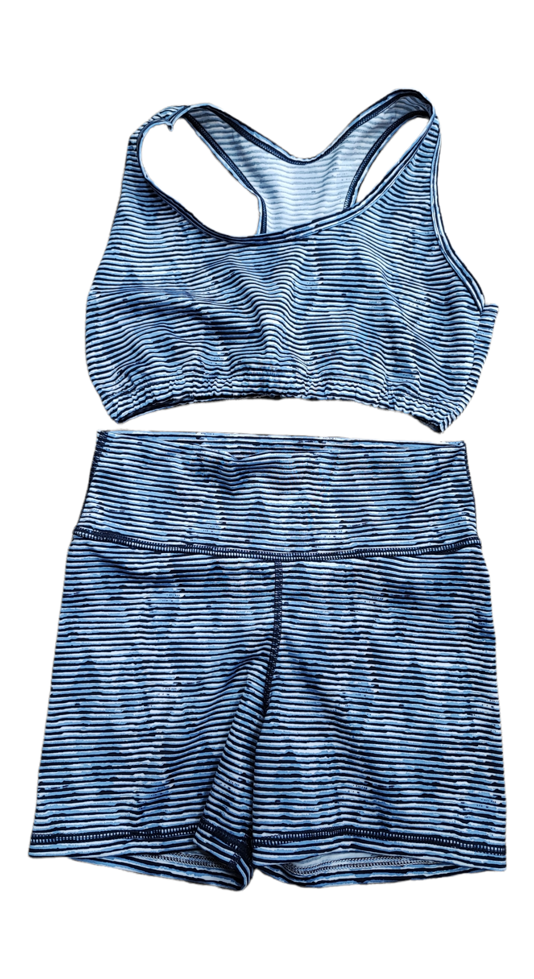 SHORT SET 2 PIEZAS SPORTGYM AZUL RAYAS oversilvercolombia