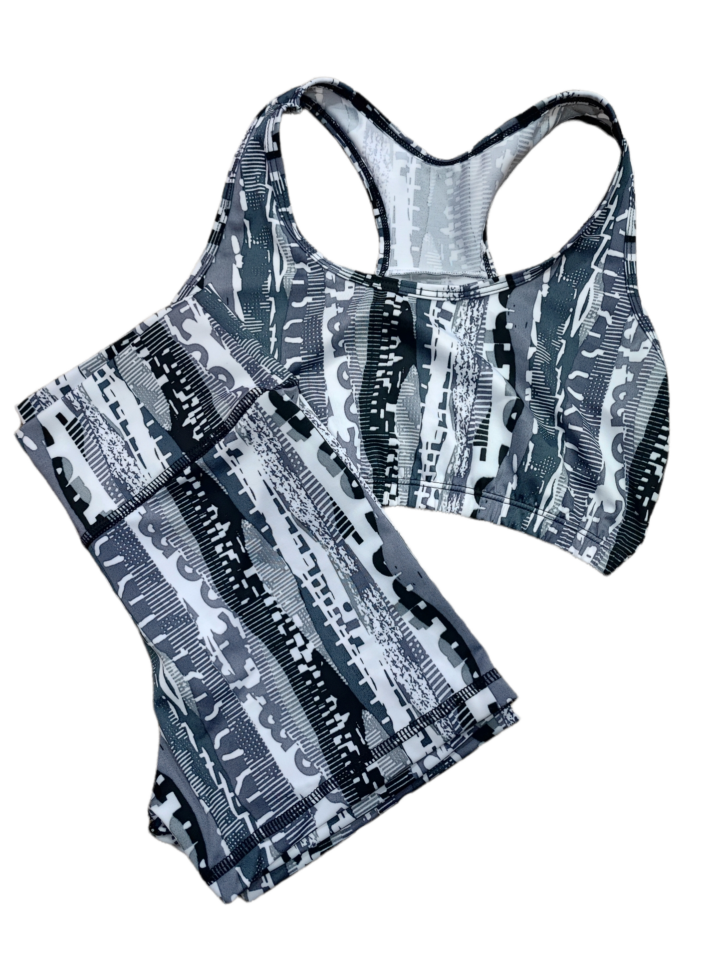 SHORT SET 2 PIEZAS SPORTGYM GRIS LETRAS oversilvercolombia