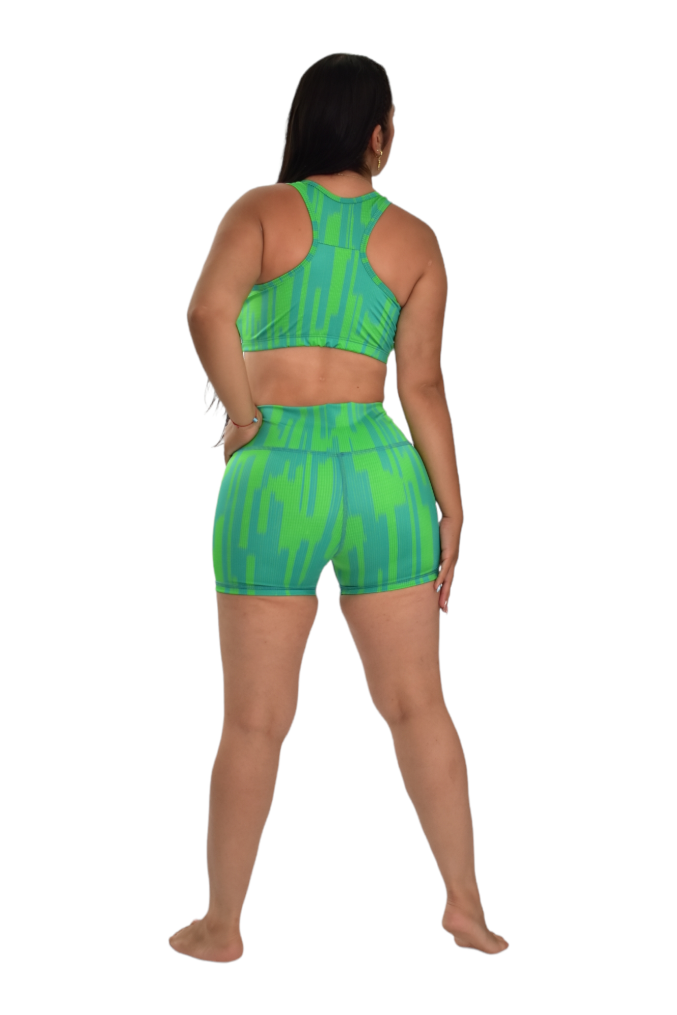 SHORT SET 2 PIEZAS SPORTGYM VERDE RALLAS oversilvercolombia