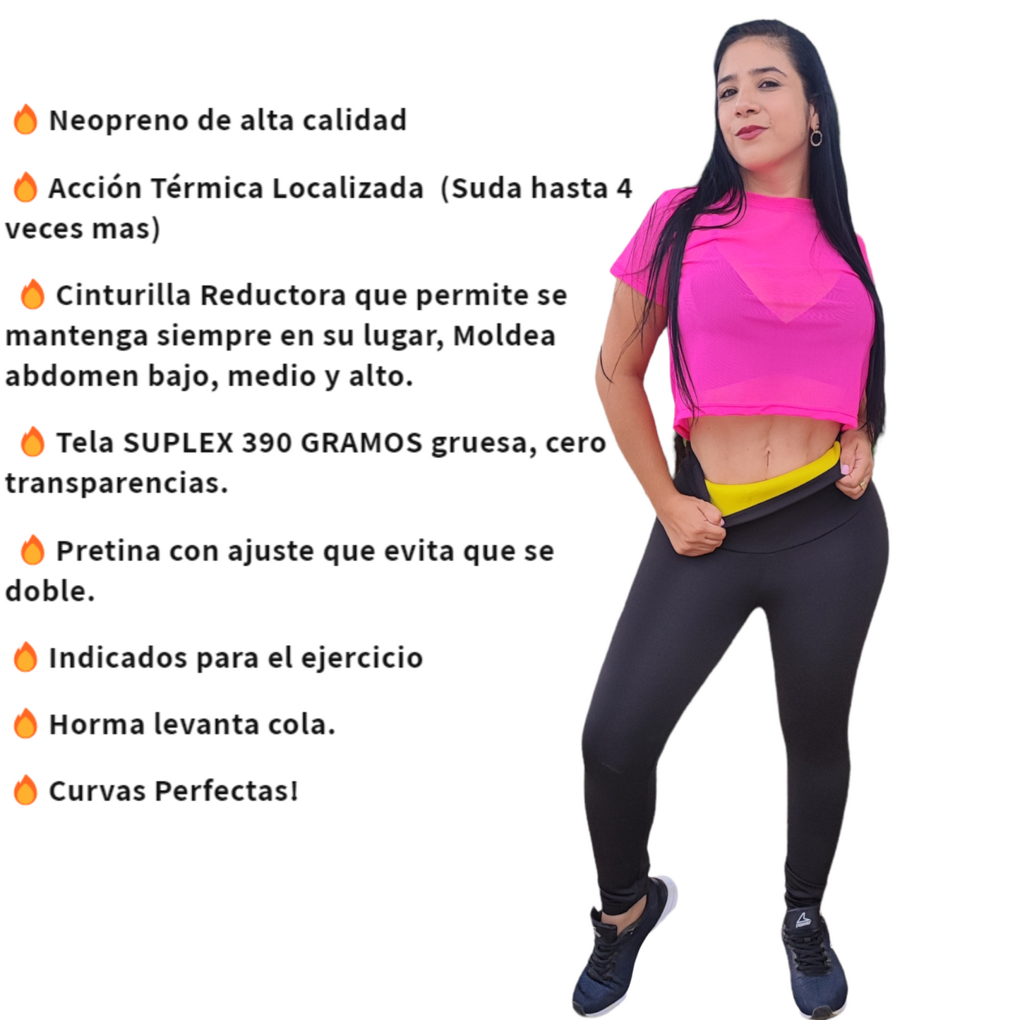 🔥LEGGINS CON FAJA REDUCTORA EN NEOPRENO EFECTO SAUNA EN TELA SUPLEX🔥 oversilvercolombia