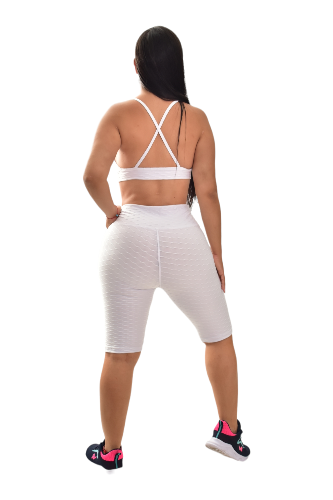 BIKER SET 2 PIEZAS TEXTURIZADO BLANCO oversilvercolombia