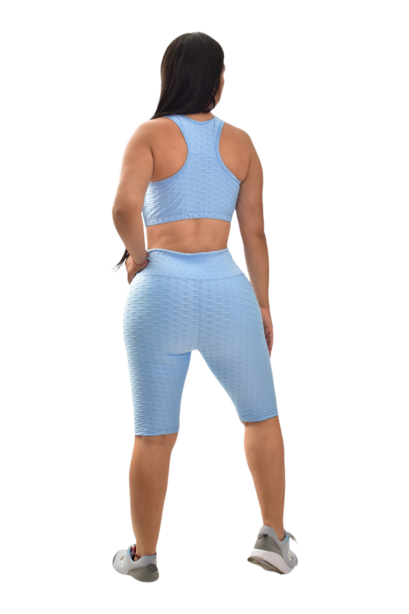 BIKER SET 2 PIEZAS TEXTURIZADO AZUL CLARO oversilvercolombia