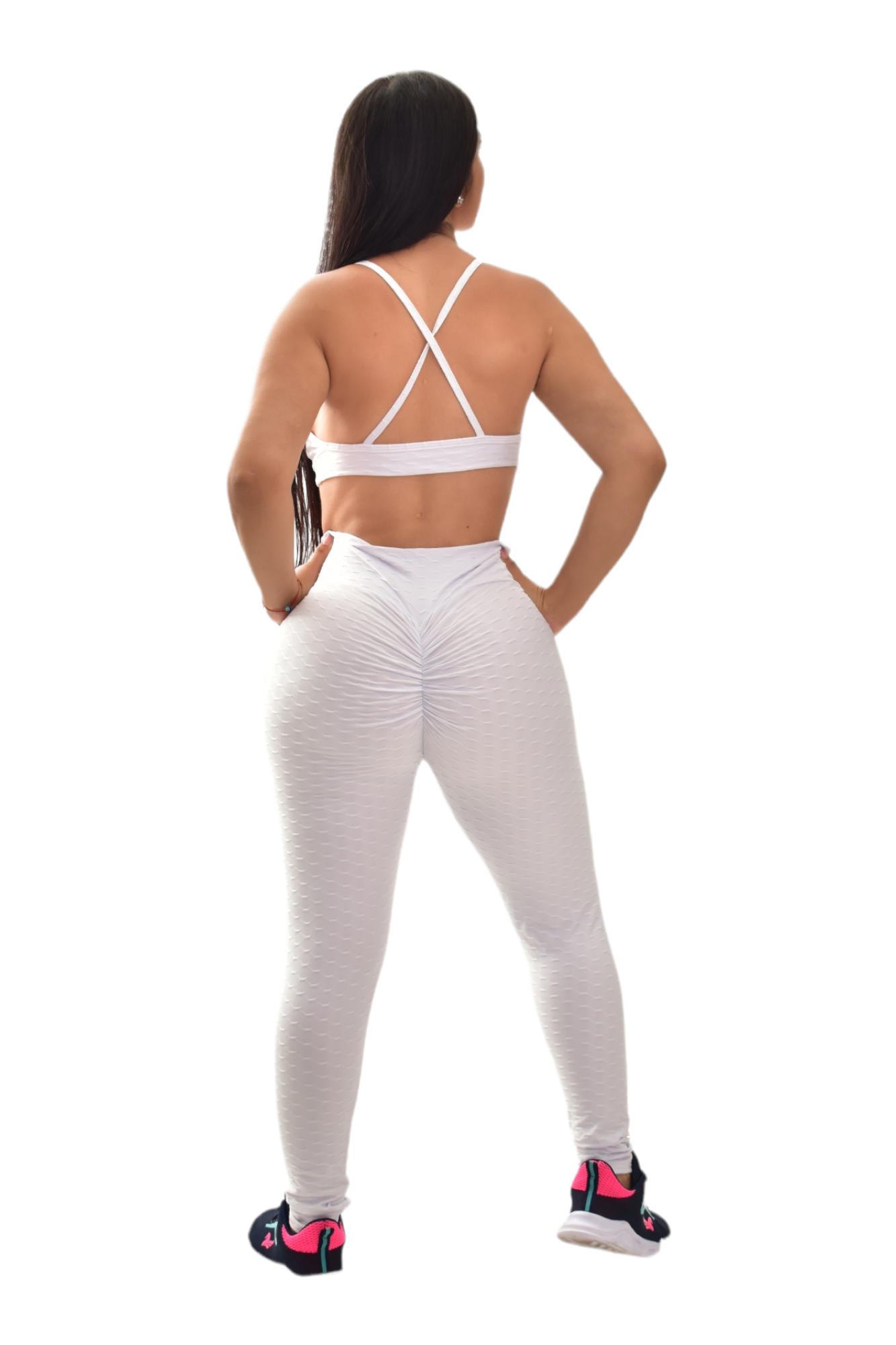 LEGGINS PUSH UP SET PIEZAS TEXTURIZADO BLANCO