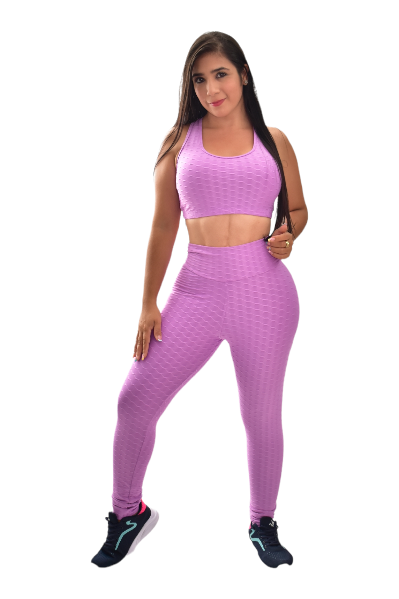 LICRA LARGA PUSH UP SET 2 PIEZAS TEXTURIZADO MORADO oversilvercolombia