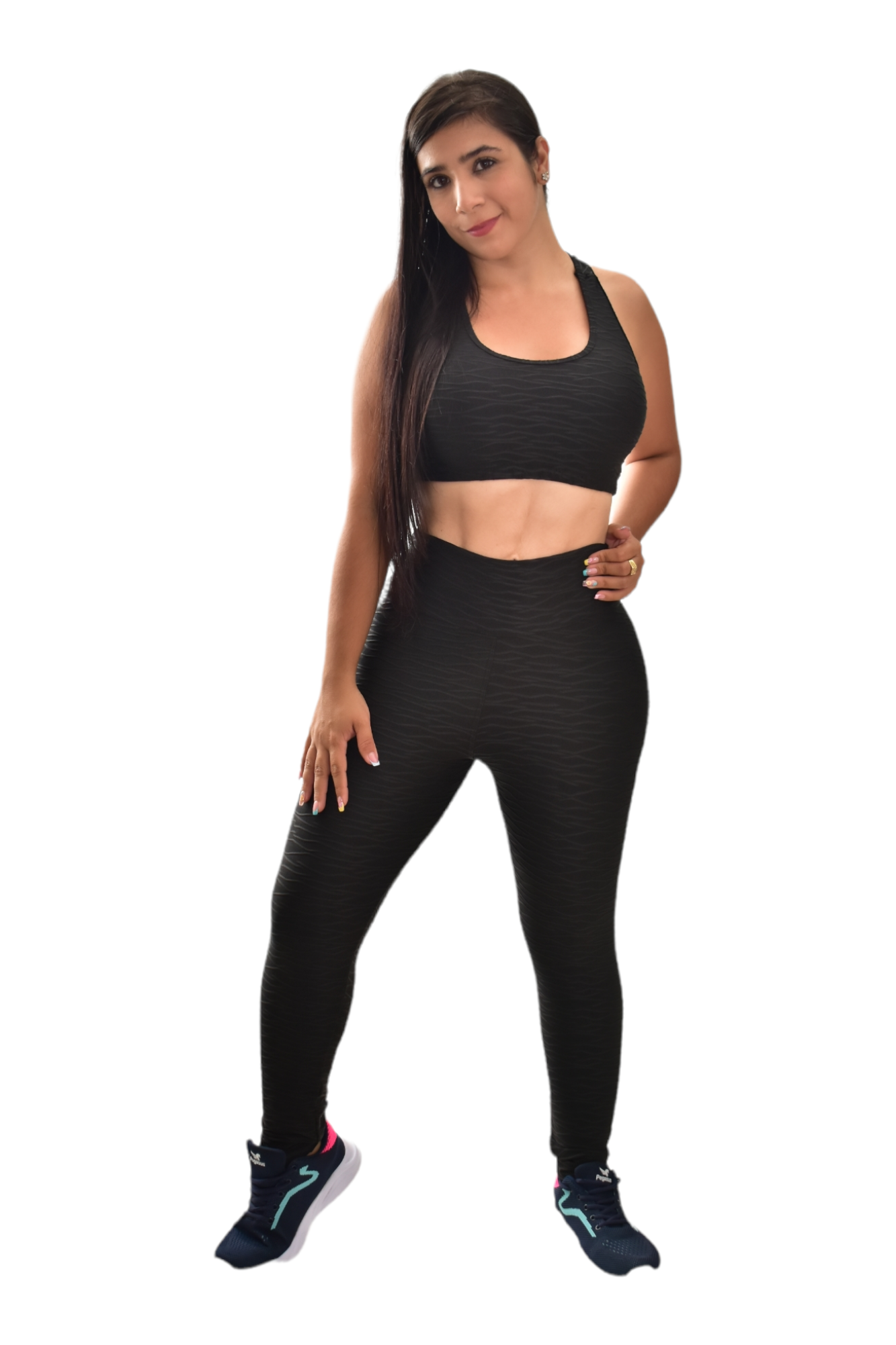 LEGGINS PUSH UP SET 2 PIEZAS TEXTURIZADO NEGRO oversilvercolombia