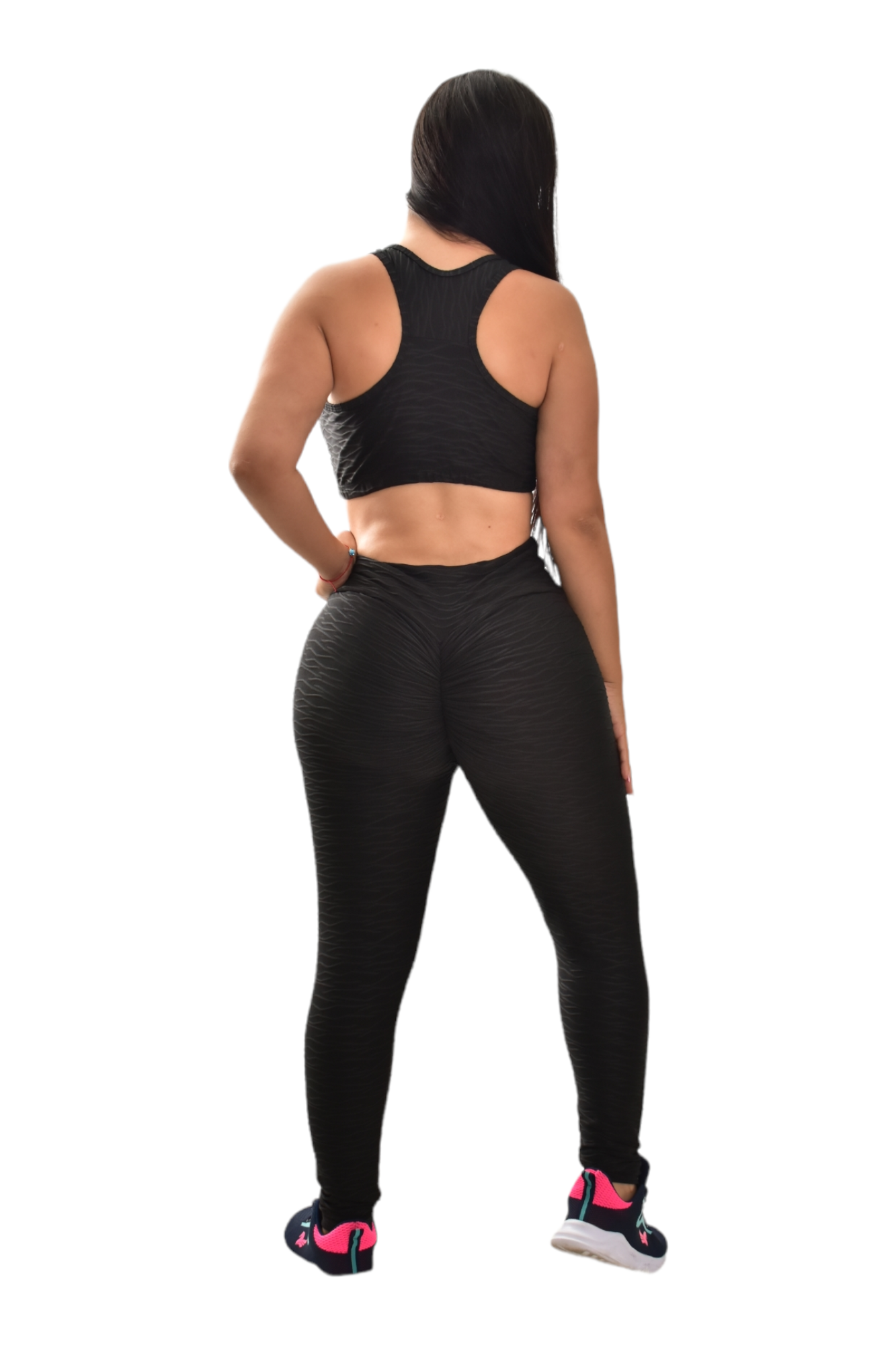 LEGGINS PUSH UP SET 2 PIEZAS TEXTURIZADO NEGRO oversilvercolombia