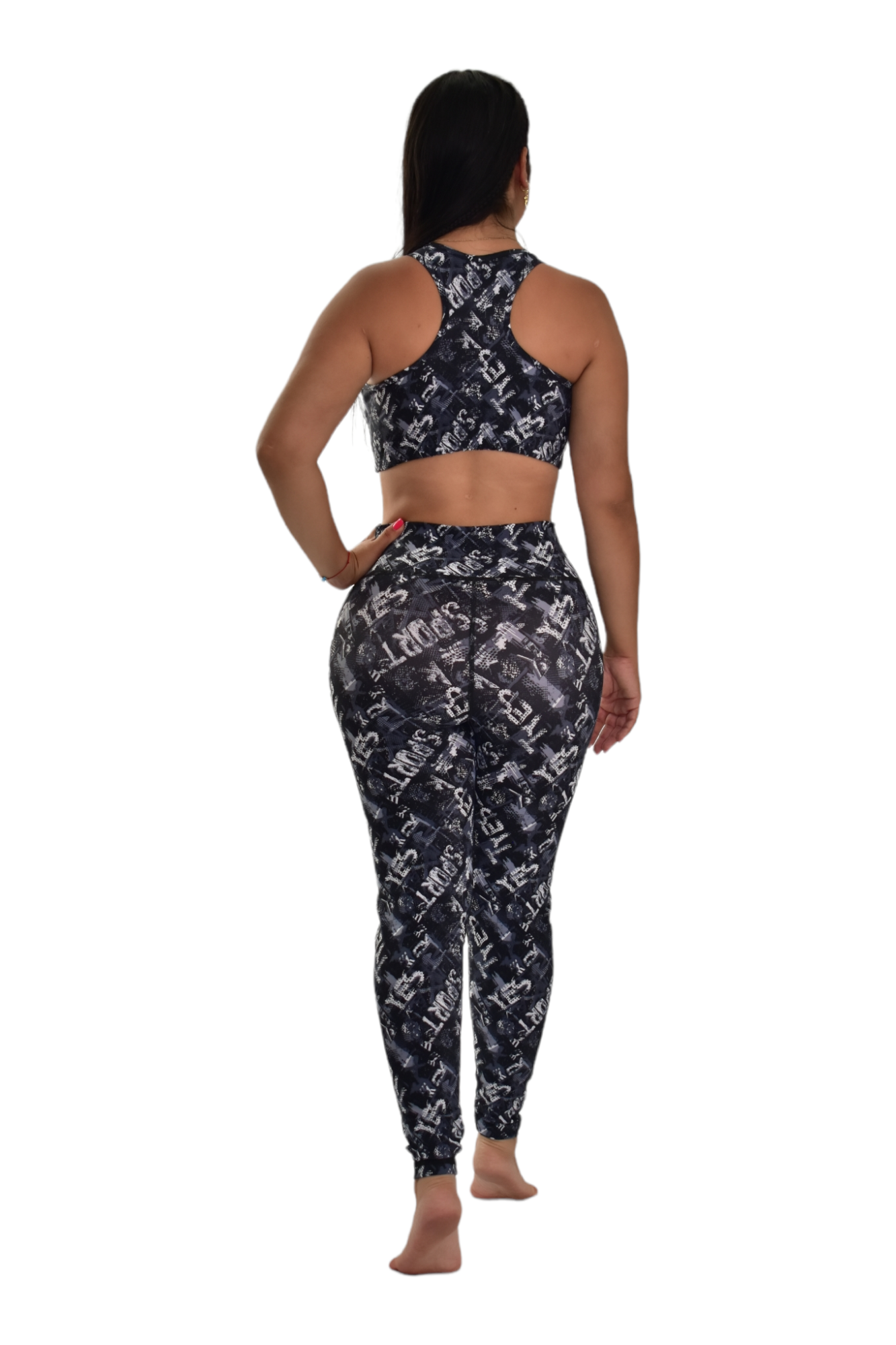 LICRA SET 2 PIEZAS PREMIUMTEX GRIS LETRA NEGRA oversilvercolombia