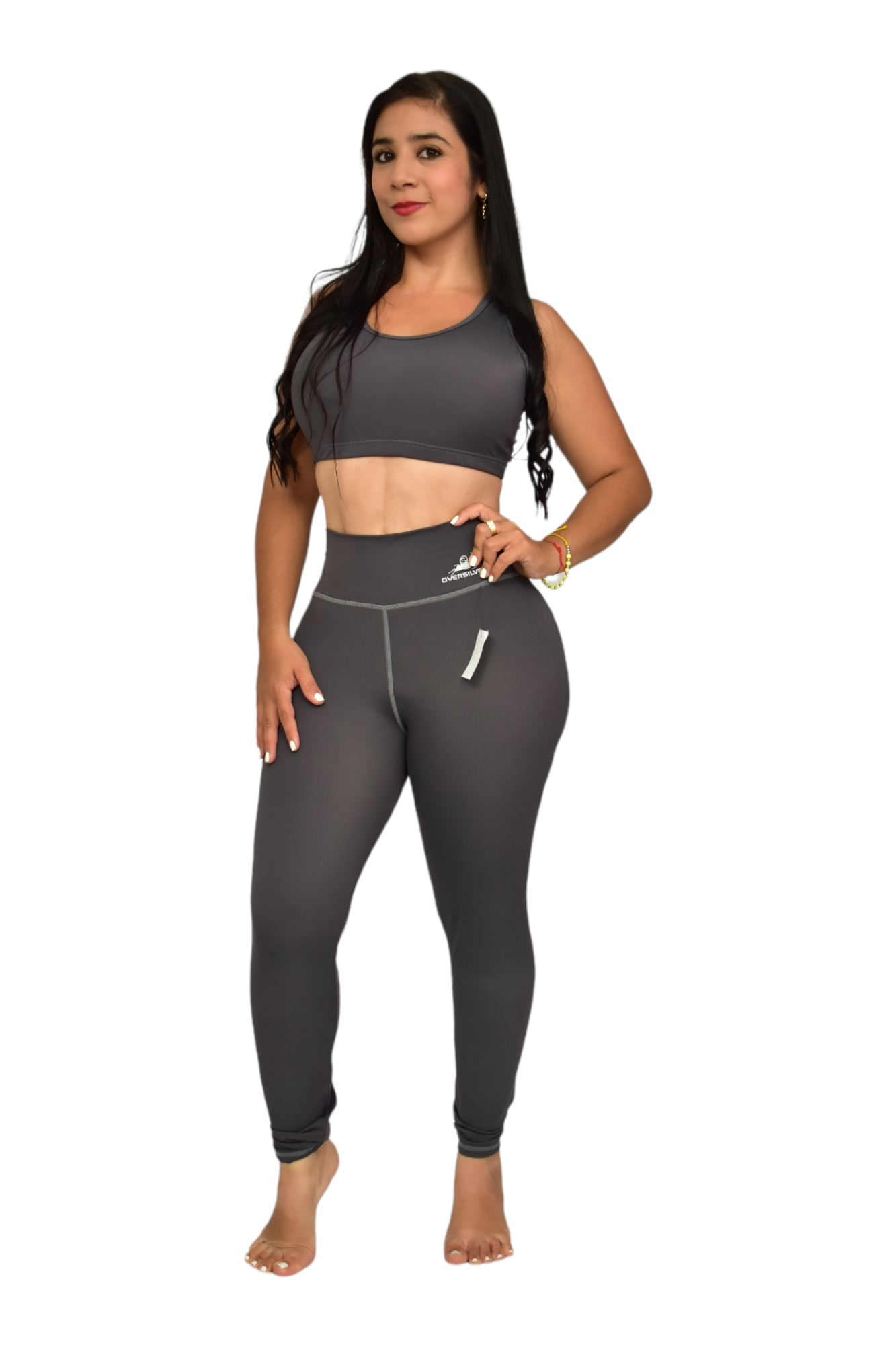 LEGGINS SET 2 PIEZAS PREMIUMTEX GRIS OSCURO oversilvercolombia