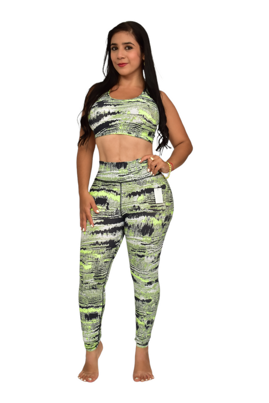 LICRA SET 2 PIEZAS PREMIUMTEX VERDE NEGRO oversilvercolombia