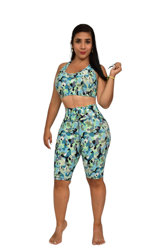 BIKER SET 2 PIEZAS PREMIUMTEX VERDE AZUL oversilvercolombia