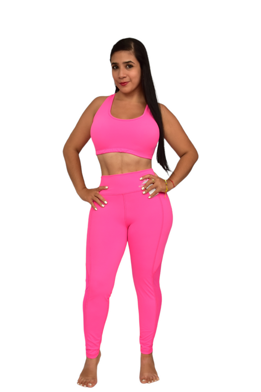 LEGGINS COMBINADA SET 2 PIEZAS PREMIUMTEX ROSADO COSTADO oversilvercolombia