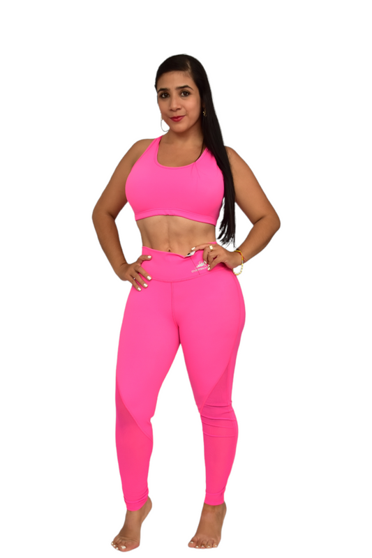 LEGGINS COMBINADA SET 2 PIEZAS PREMIUMTEX ROSADO DIAGONAL oversilvercolombia