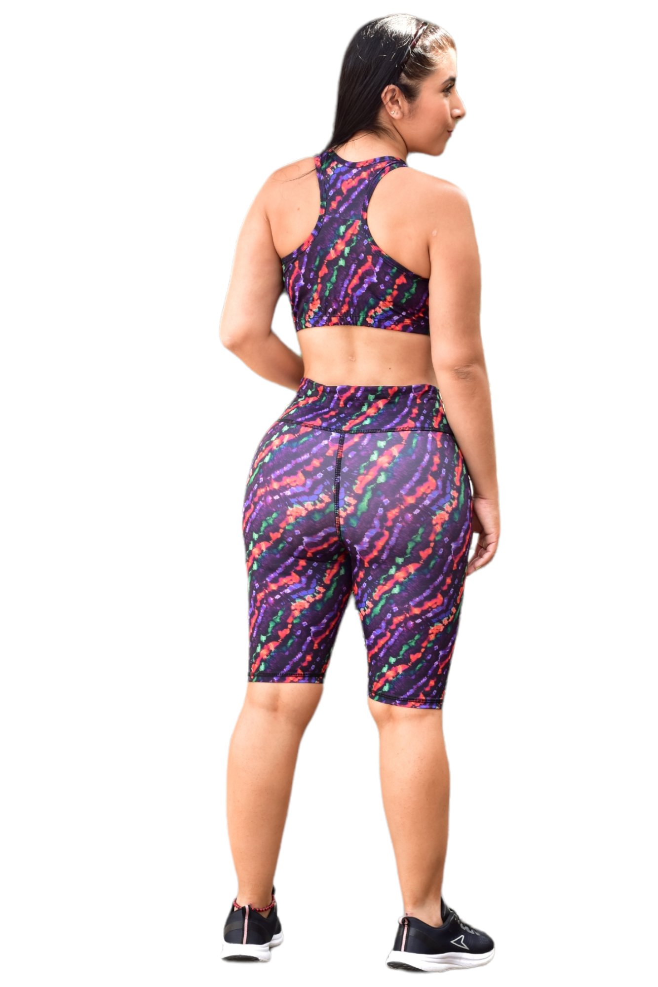 BIKER SET 2 PIEZAS SPORTGYM MORADO DIAGONAL NARANJA