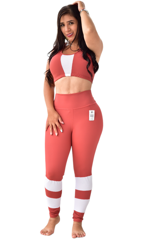 LEGGINS COMBINADA SET 2 PIEZAS PREMIUMTEX TERRACOTA