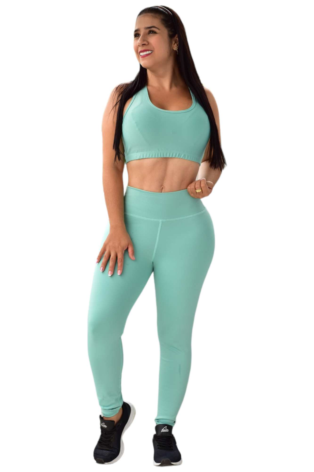 LEGGINS  SET 2 PIEZAS SUPLEX VERDE MENTA