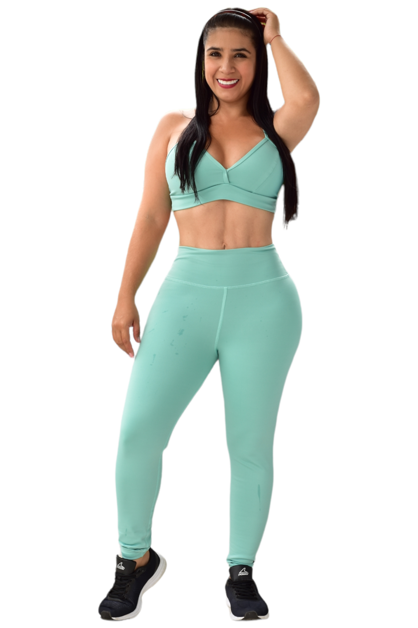 LEGGINS  SET 2 PIEZAS SUPLEX VERDE MENTA