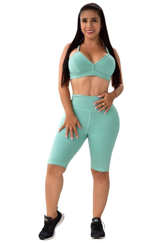 BIKER SET 2 PIEZAS SUPLEX VERDE MENTA