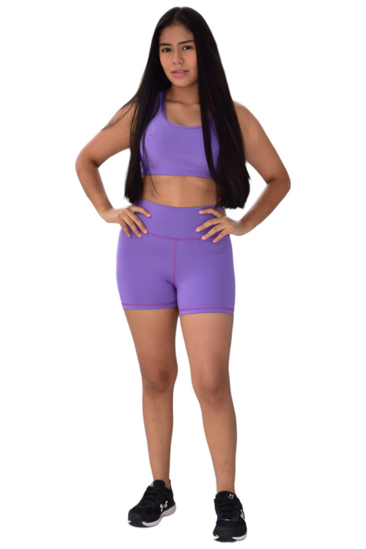 SHORT SET 2 PIEZAS SUPLEX MORADO CLARO