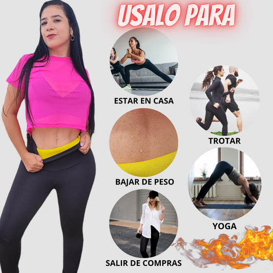 🔥LEGGINS CON FAJA REDUCTORA EN NEOPRENO EFECTO SAUNA EN TELA SUPLEX🔥 oversilvercolombia