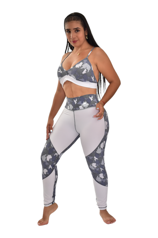 LEGGINS COMBINADA SET 2 PIEZAS PREMIUMTEX GRIS MILITAR oversilvercolombia