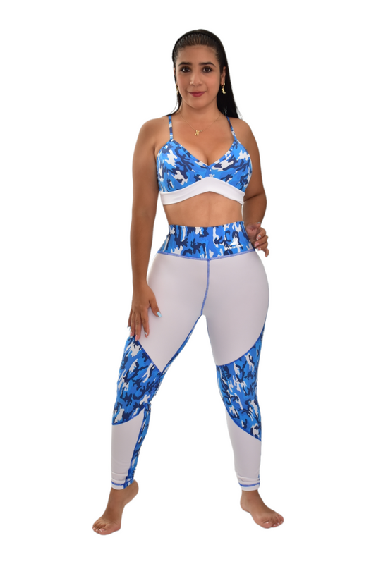 LEGGINS COMBINADA SET 2 PIEZAS PREMIUMTEX MILITAR AZUL oversilvercolombia