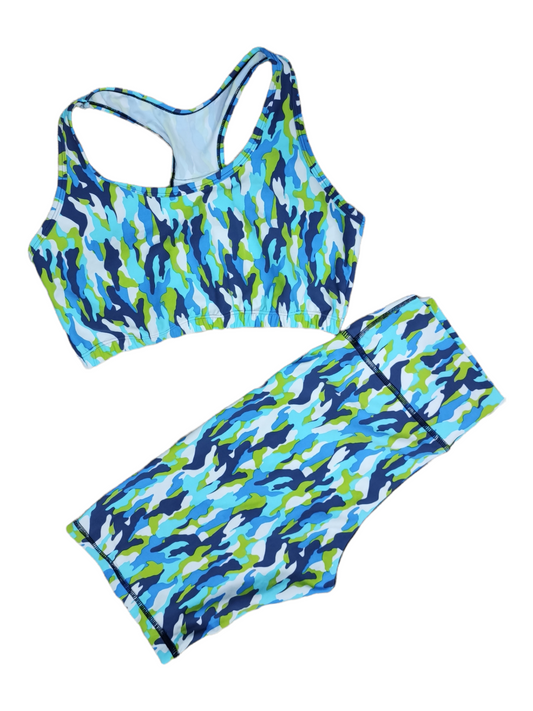 BIKER TALLA PLUS SET 2 PIEZAS PREMIUMTEX MILITAR VERDE AZUL oversilvercolombia