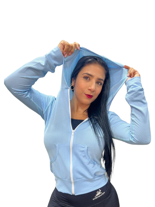 CHAQUETA DEPORTIVA DAMA AZUL CIELO OVERSILVER®