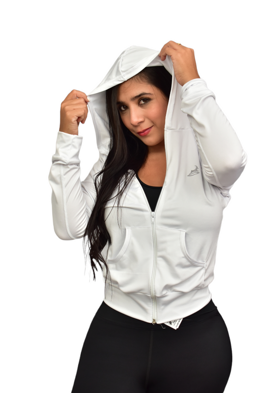 CHAQUETA DEPORTIVA DAMA LICRADA BLANCO OVERSILVER®