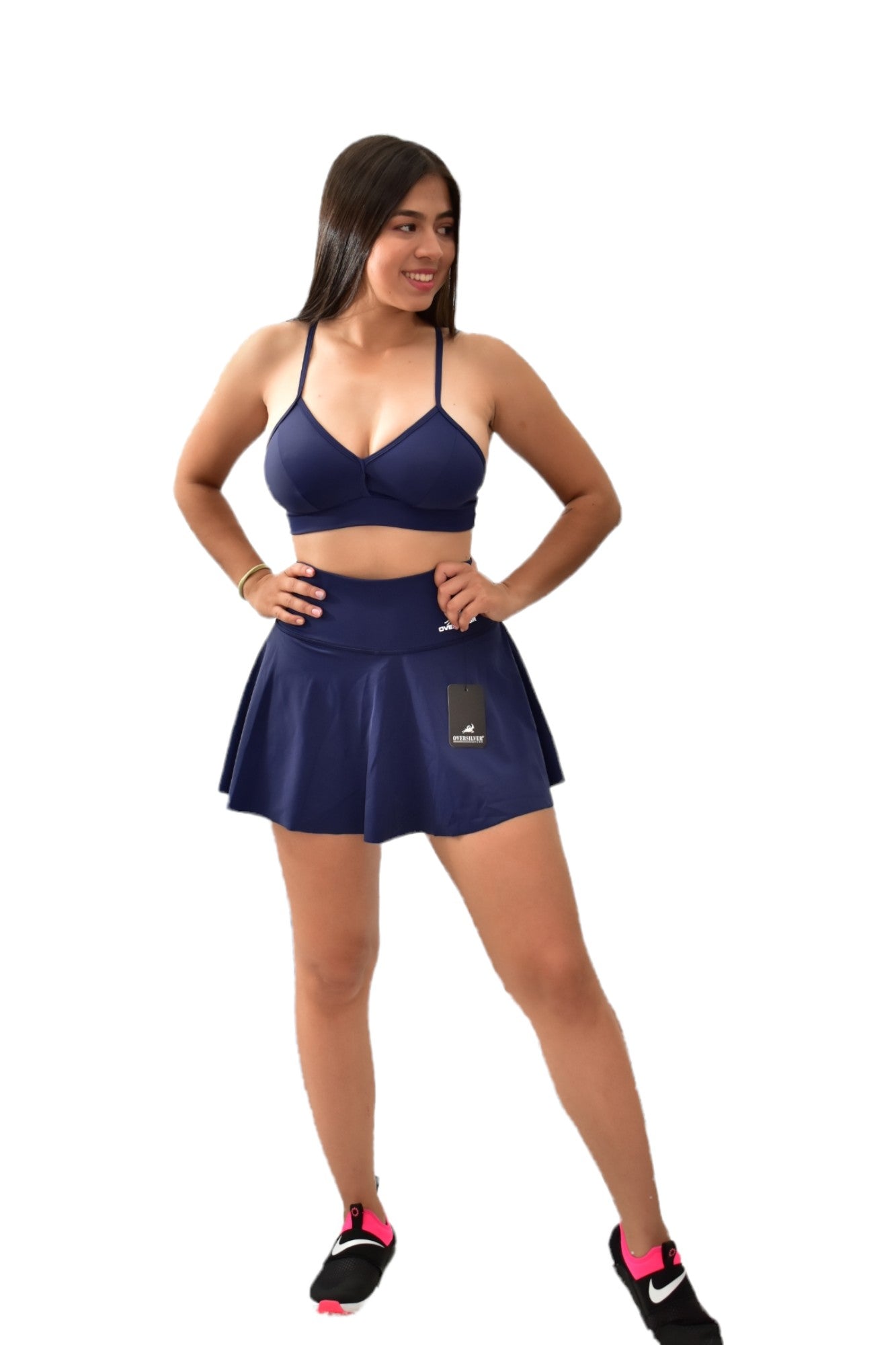 FALDA SHORT SET 2 PIEZAS PREMIUMTEX AZUL TURQUIE oversilvercolombia