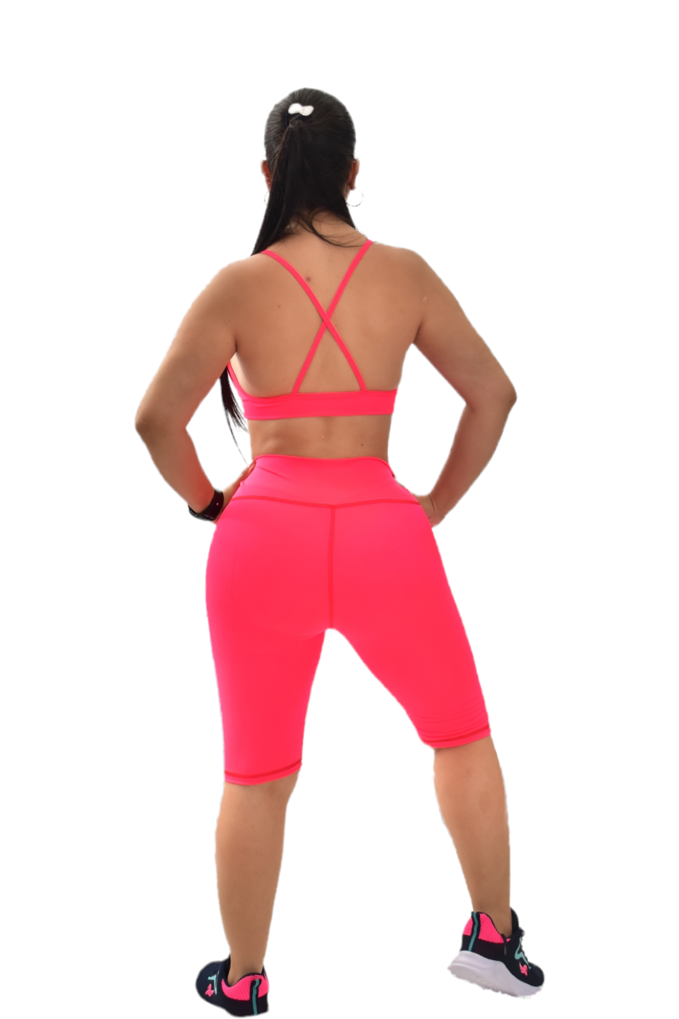 BIKER SET 2 PIEZAS NEWGYM ROSADO NEON oversilvercolombia