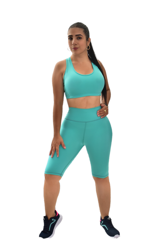 BIKER SET 2 PIEZAS NEWGYM VERDE MENTA oversilvercolombia