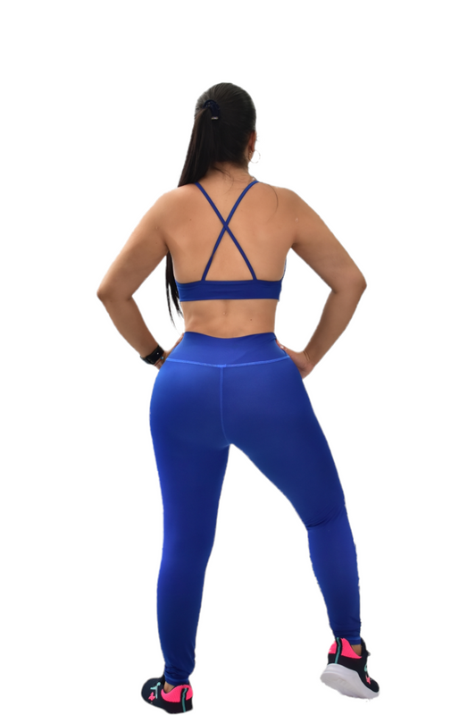 LEGGINS SET 2 PIEZAS NEWGYM AZUL REY oversilvercolombia