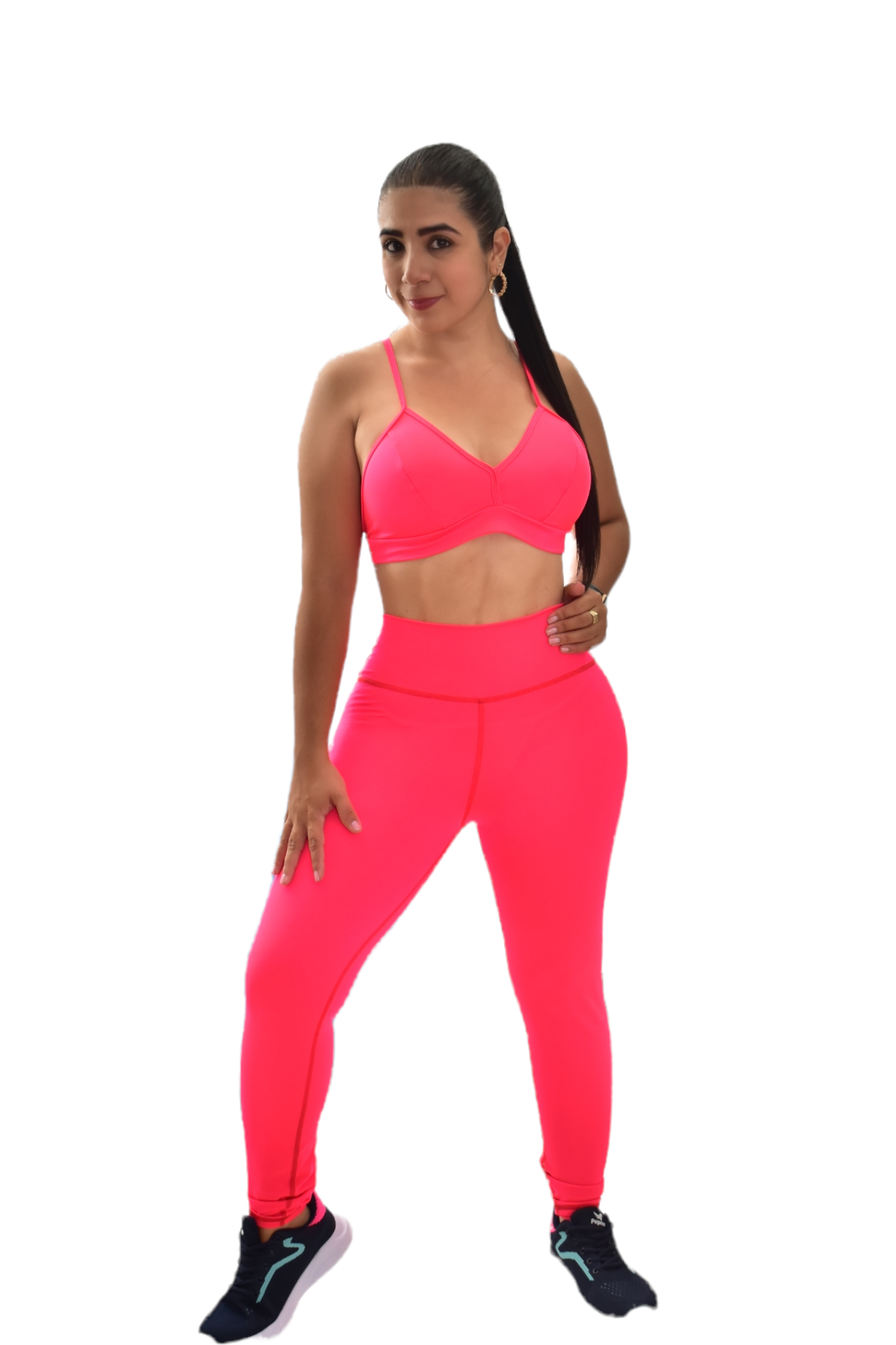 LEGGINS SET 2 PIEZAS NEWGYM NARANJA NEON oversilvercolombia