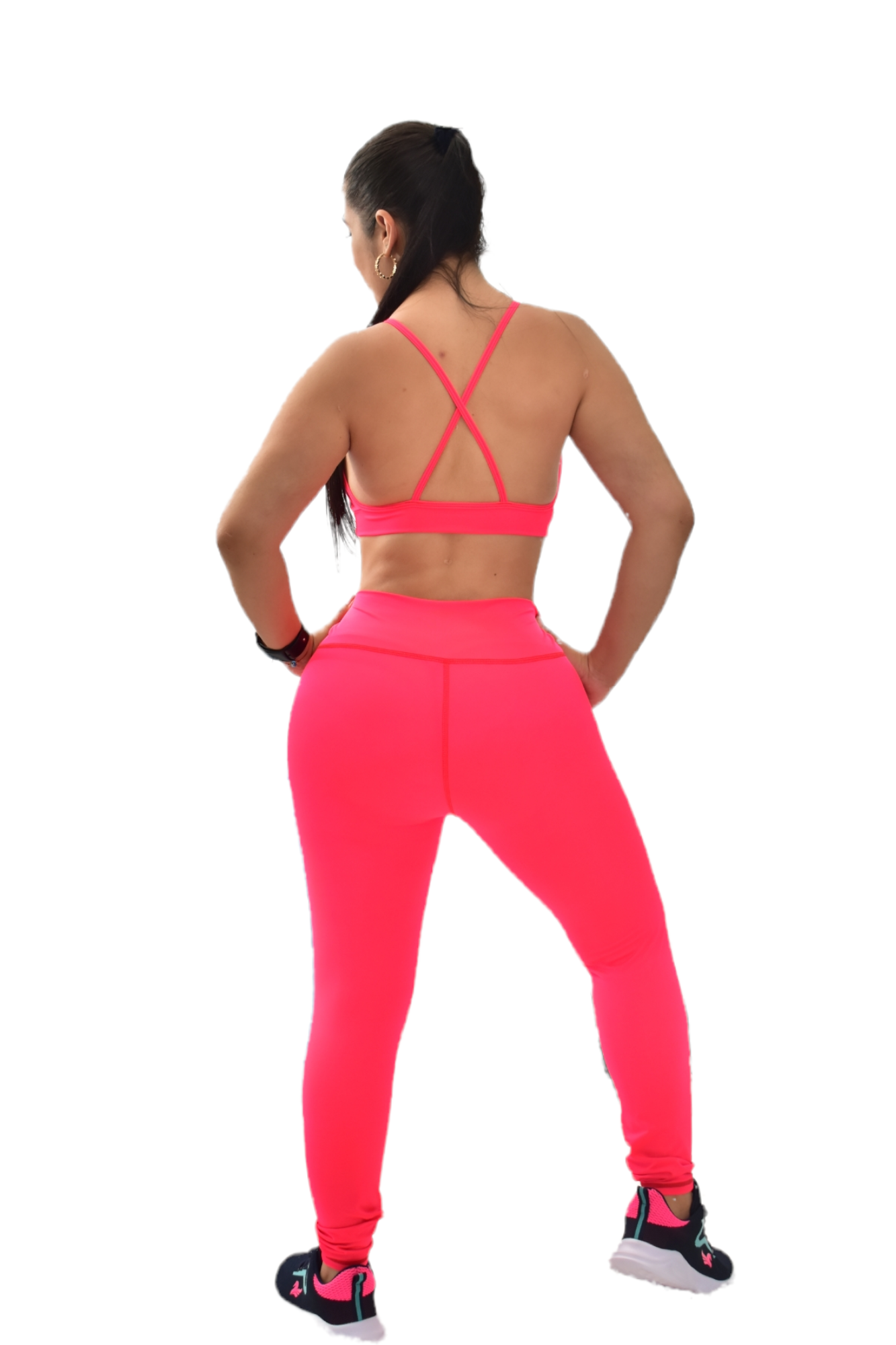 LEGGINS SET 2 PIEZAS NEWGYM NARANJA NEON oversilvercolombia