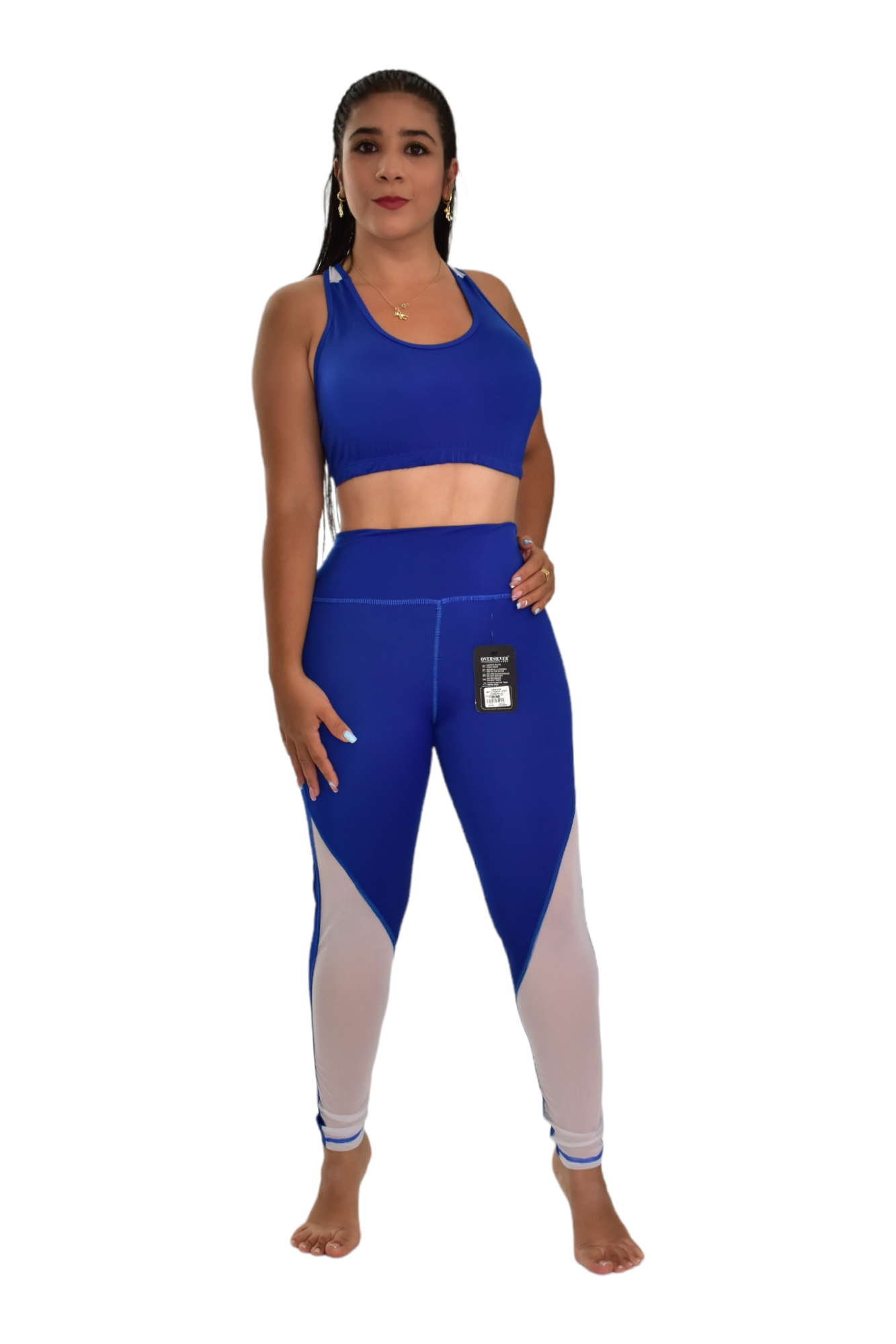 LEGGINS COMBINADA SET 2 PIEZAS NEWGYM AZUL REY oversilvercolombia